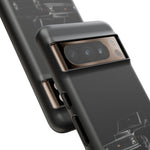 Black Classic C10 Truck Phone Case | Vintage Pickup Reflection, Minimal Auto Design