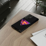 Synthwave Sunset Triangle Phone Case Retro Vaporwave Case