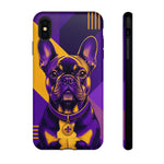 French Bulldog Pop-Art Portrait Tough Phone Case - Purple Gold