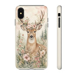 Deer Floral Antler Crown Art Tough Phone Case