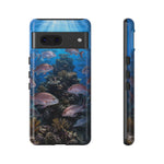 Snapper Reef Phone Case, Sunlit School Ocean Fishing Tough Cover