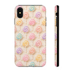 Pastel Swirl Lollipops Tough Case | Candy Pattern Phone Cover