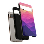 Pastel Mountain Haze Vaporwave Art Tough Phone Case