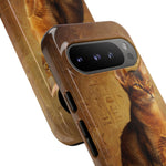 Abyssinian Warm Ticked Portrait Art Tough Phone Case