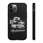 White S2000 Roadster Collage JDM Tough Phone Case Cover Gift