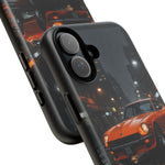 Orange Datsun 240Z on Rainy City Street phone case | Tough Cases