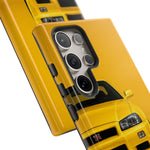 Yellow Skyline Phone Case, R34 GTR 90s JDM Legend Tough Cover for Men Gift