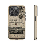 Silver Hakosuka Phone Case, Vintage JDM Infographic Cover