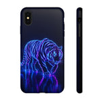 Neon Blue Tiger phone case | tough protective cover