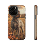German Wirehaired Pointer Autumn Art Tough Phone Case