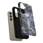 Holographic Silver Stars Grid phone case | Tough Cover