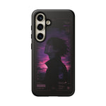 Melancholy Data Poster Phone Case, Glitch Anime Sky Tough Cover