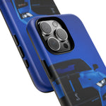 Blue Mustang Art Phone Case, GT500 American Muscle Car Tough Cover for Men