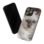 Ragdoll Kitten Phone Case, Blue Eyes Macro Portrait Cover, Gift
