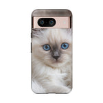 Ragdoll Kitten Phone Case, Blue Eyes Macro Portrait Cover, Gift