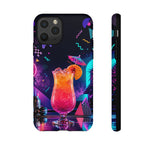 Neon Cocktail Phone Case | Retro 80s Tropical Drink Art