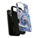 Chrome Metallic Swirl  Art Tough Phone Case