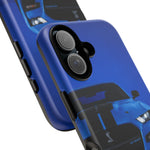 Blue Mustang Art Phone Case, GT500 American Muscle Car Tough Cover for Men