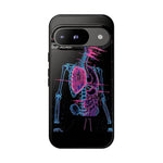 Neon Anatomical Skeleton Phone Case | Internal Displacement Art