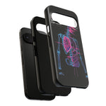 Neon Anatomical Skeleton Phone Case | Internal Displacement Art