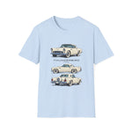 1956 Thunderbird illustrations Trio View T-Shirt | Classic car tee