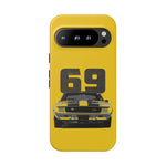 1969 Camaro Z28 Yellow Front View Muscle Car Tough Phone Case