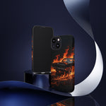 Black Charger Classic Muscle Flames Tough Phone Case Cover Gift