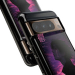 Melancholy Data Poster Phone Case, Glitch Anime Sky Tough Cover