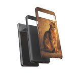 Abyssinian Warm Ticked Portrait Art Tough Phone Case