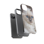 Ragdoll Kitten Phone Case, Blue Eyes Macro Portrait Cover, Gift