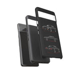 Black GNX Phone Case, Three-View Muscle Car Vector Tough Cover