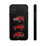 Early Bronco Phone Case Red, Three-View Truck Vector Cover