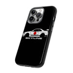 R34 Skyline Japanese Flag Race Car Phone Case | JDM GT-R Tough Cover