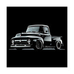 1956 Ford F-100 Pickup Poster Wall Art Print Classic Truck Garage Decor Gift
