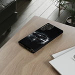Black Sports Car Illustration 2023 Challenger SRT phone case | Car Drift Reflection