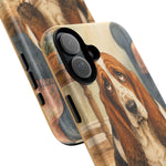 Guilty Basset Hound Phone Case, Muddy Watercolor Art Cover
