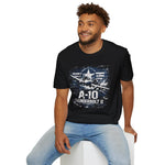 A-10 Thunderbolt II Grunge distressed Aviation Warthog T-Shirt for Pilots and Airplane Enthusiasts
