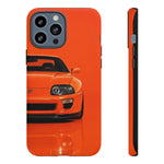 Orange Supra Phone Case, MK4 90s JDM Legend Tough Protective Cover for Men