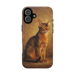 Abyssinian Warm Ticked Portrait Art Tough Phone Case