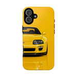 Yellow Supra Phone Case, MK4 90s JDM Legend Tough Protective Cover for Men