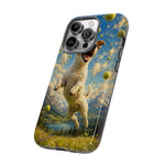 Happy Jack Russell Jumping with Tennis Balls Phone Case | Dog Lover