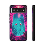 Neon Flamingo Pool Vaporwave Art Tough Phone Case