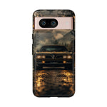 77 Trans Am Phone Case, Black Gold Muscle Car Foggy Backroad Cover