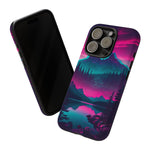 2 Rounds Canada Retina Artwork Vaporwave Phone Case – Landscape Aesthetic