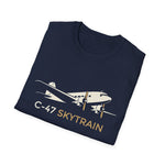 C-47 Skytrain Minimalist silhouette Aviation T-Shirt for Pilots and Airplane Enthusiasts