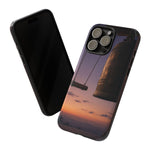 Temple Bell Sunset Phone Case Japan Zen Tough Case