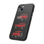 Early Bronco Phone Case Red, Three-View Truck Vector Cover