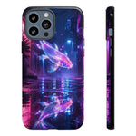Neon Koi Reflection Vaporwave phone case | Tough Cover