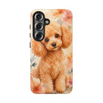 Miniature Poodle Whimsical Watercolor Art Tough Phone Case