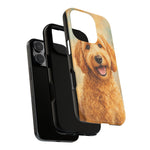 Goldendoodle Fluffy Curls Portrait Art Tough Phone Case